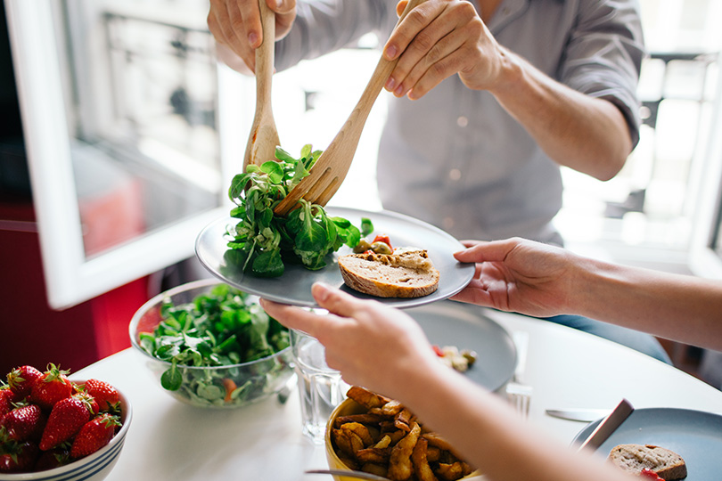 Man Serving the food