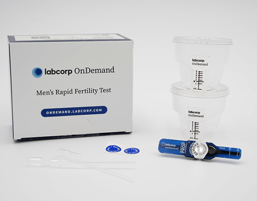 At-home men's rapid fertility test refill kit for fertility tracking